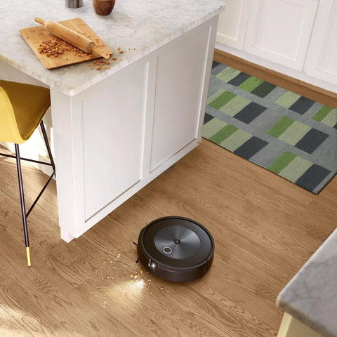 “iRobot Roomba J8+ robot vacuum with self-emptying dock and bonus bags”

“Smart mapping and precision cleaning robot vacuum for pets”

“Roomba J8 Plus with automatic dirt disposal and extra bags”

“Top view of Roomba J8+ cleaning hardwood floors”

“Roomba J8+ smart obstacle-avoiding robot vacuum system”