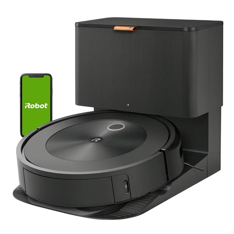 “iRobot Roomba J8+ robot vacuum with self-emptying dock and bonus bags”

“Smart mapping and precision cleaning robot vacuum for pets”

“Roomba J8 Plus with automatic dirt disposal and extra bags”

“Top view of Roomba J8+ cleaning hardwood floors”

“Roomba J8+ smart obstacle-avoiding robot vacuum system”
