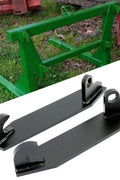 John Deere Euro/Global weld-on plate LYM0070 – front view

Weld-on adapter plate on fabrication bench

John Deere attachment with Euro style weld-on quick plate

Close-up of precision cut steel plate edges