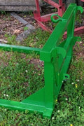 John Deere Euro/Global weld-on plate LYM0070 – front view

Weld-on adapter plate on fabrication bench

John Deere attachment with Euro style weld-on quick plate

Close-up of precision cut steel plate edges