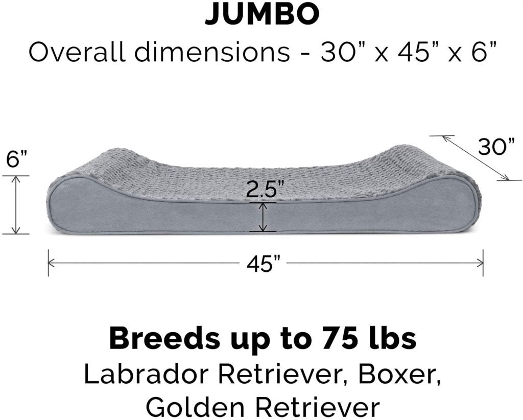 New Jumbo Memory Foam Orthopedic Dog Lounger – Large Pet Bed for Joint Relief & Comfort SDC236 - with | Sold by Uncle Wiener's Wholesale