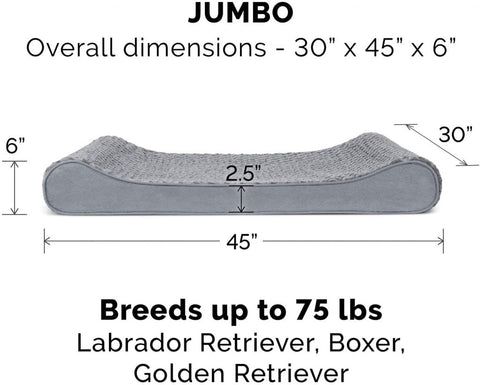 New Jumbo Memory Foam Orthopedic Dog Lounger – Large Pet Bed for Joint Relief & Comfort SDC236 - with | Sold by Uncle Wiener's Wholesale