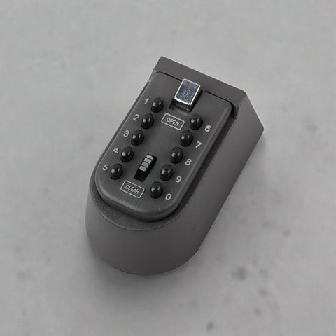 KS10 Keyless Combination Lockbox – Gray and Black Wall-Mounted Key Storage with 4-Digit Code