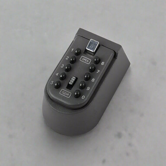 KS10 Keyless Combination Lockbox – Gray and Black Wall-Mounted Key Storage with 4-Digit Code