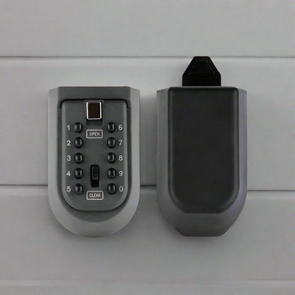 KS10 Keyless Combination Lockbox – Gray and Black Wall-Mounted Key Storage with 4-Digit Code