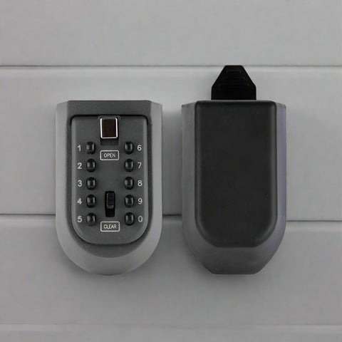 KS10 Keyless Combination Lockbox – Gray and Black Wall-Mounted Key Storage with 4-Digit Code