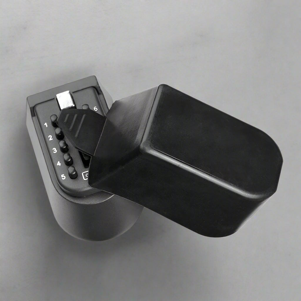 KS10 Keyless Combination Lockbox – Gray and Black Wall-Mounted Key Storage with 4-Digit Code