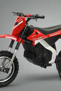 Red kids 36V electric dirt bike side view

Model CS3288 electric motocross bike for kids

Rear disc brake and suspension on 300W dirt bike

Young rider electric toy motorcycle CS3288

Knobby off-road tires on kids 36V electric bike