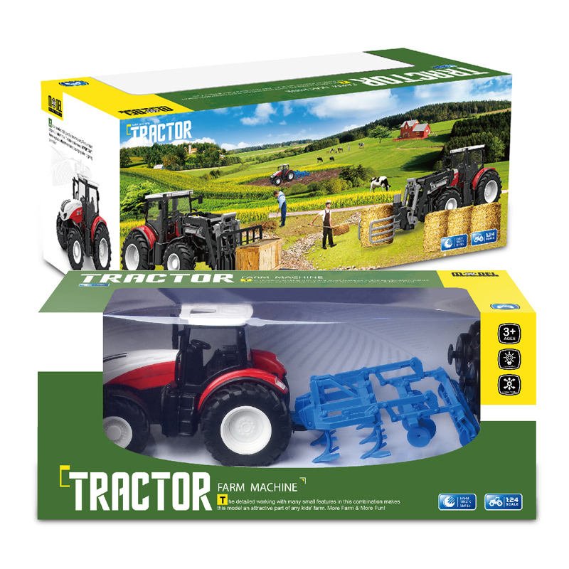 NEW Kids RC Farm Car Tractors Trailer Truck Toy – 2.4G “Follow Me” Remote Control Tractor with Plow YKN0169A - with | Sold by Uncle Wiener's Wholesale