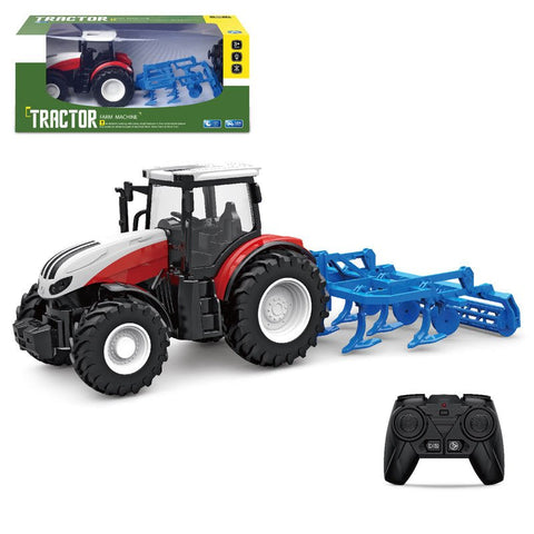 NEW Kids RC Farm Car Tractors Trailer Truck Toy – 2.4G “Follow Me” Remote Control Tractor with Plow YKN0169A - with | Sold by Uncle Wiener's Wholesale