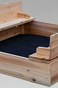 Kids wooden sandbox with cover in backyard setting

Lockable outdoor sandbox filled with sand and toys

Square wooden sandbox with kids playing

Beige sandbox for toddlers in garden area

Assembled kids outdoor sandbox with weather-resistant design
