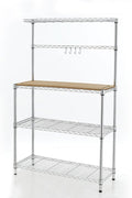 New Kitchen Storage Baker’s Rack with Table – Microwave Stand & Utility Shelf Organizer 7251244 - with | Sold by Uncle Wiener's Wholesale