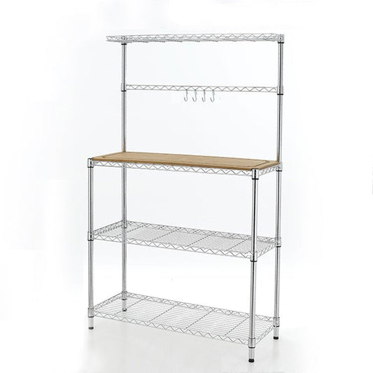 New Kitchen Storage Baker’s Rack with Table – Microwave Stand & Utility Shelf Organizer 7251244 - with | Sold by Uncle Wiener's Wholesale