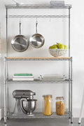 New Kitchen Storage Baker’s Rack with Table – Microwave Stand & Utility Shelf Organizer 7251244 - with | Sold by Uncle Wiener's Wholesale