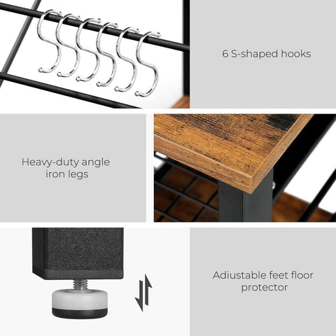 New Kitchen Storage Rack – Microwave Oven Stand with Shelves for Countertop Appliances & Utensils KKS90X - with | Sold by Uncle Wiener's Wholesale