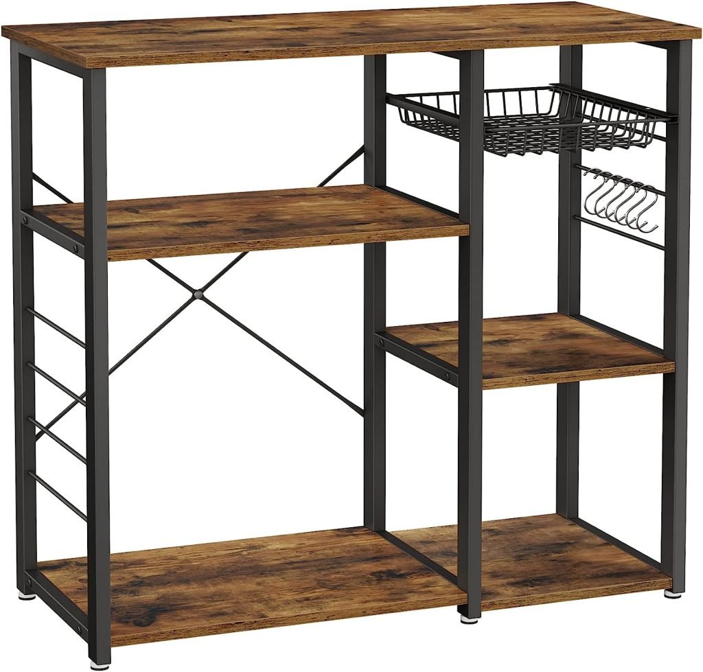 New Kitchen Storage Rack – Microwave Oven Stand with Shelves for Countertop Appliances & Utensils KKS90X - with | Sold by Uncle Wiener's Wholesale