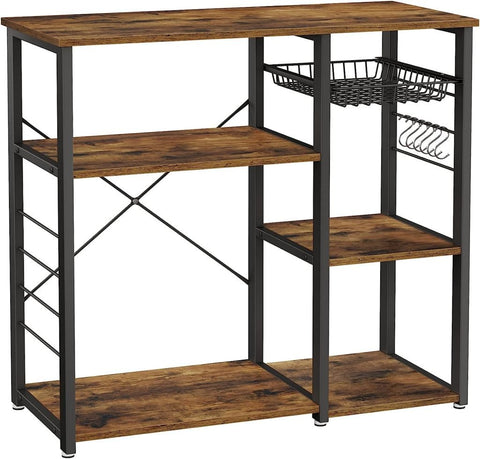 New Kitchen Storage Rack – Microwave Oven Stand with Shelves for Countertop Appliances & Utensils KKS90X - with | Sold by Uncle Wiener's Wholesale