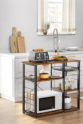 New Kitchen Storage Rack – Microwave Oven Stand with Shelves for Countertop Appliances & Utensils KKS90X - with | Sold by Uncle Wiener's Wholesale