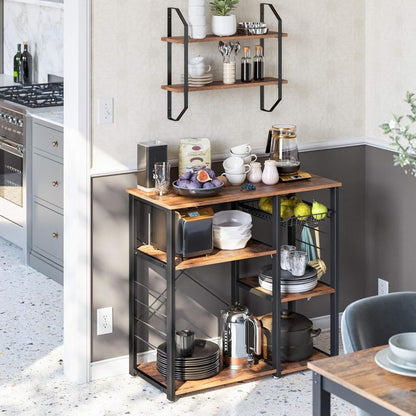 New Kitchen Storage Rack – Microwave Oven Stand with Shelves for Countertop Appliances & Utensils KKS90X - with | Sold by Uncle Wiener's Wholesale