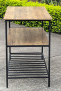 New Kitchen & Utility Storage Rack – Industrial Greige & Black 3 - Tier Shelf TLKR2503 - with | Sold by Uncle Wiener's Wholesale