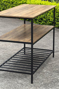 New Kitchen & Utility Storage Rack – Industrial Greige & Black 3 - Tier Shelf TLKR2503 - with | Sold by Uncle Wiener's Wholesale