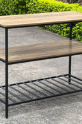 New Kitchen & Utility Storage Rack – Industrial Greige & Black 3 - Tier Shelf TLKR2503 - with | Sold by Uncle Wiener's Wholesale