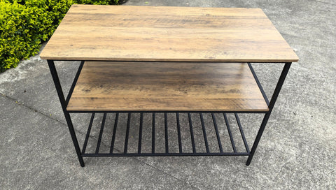 New Kitchen & Utility Storage Rack – Industrial Greige & Black 3 - Tier Shelf TLKR2503 - with | Sold by Uncle Wiener's Wholesale