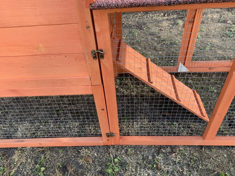New Large 2 - Tier Wooden Chicken Coop & Rabbit Hutch – Outdoor Pet House with Run & Nesting Box RH1063 - with | Sold by Uncle Wiener's Wholesale