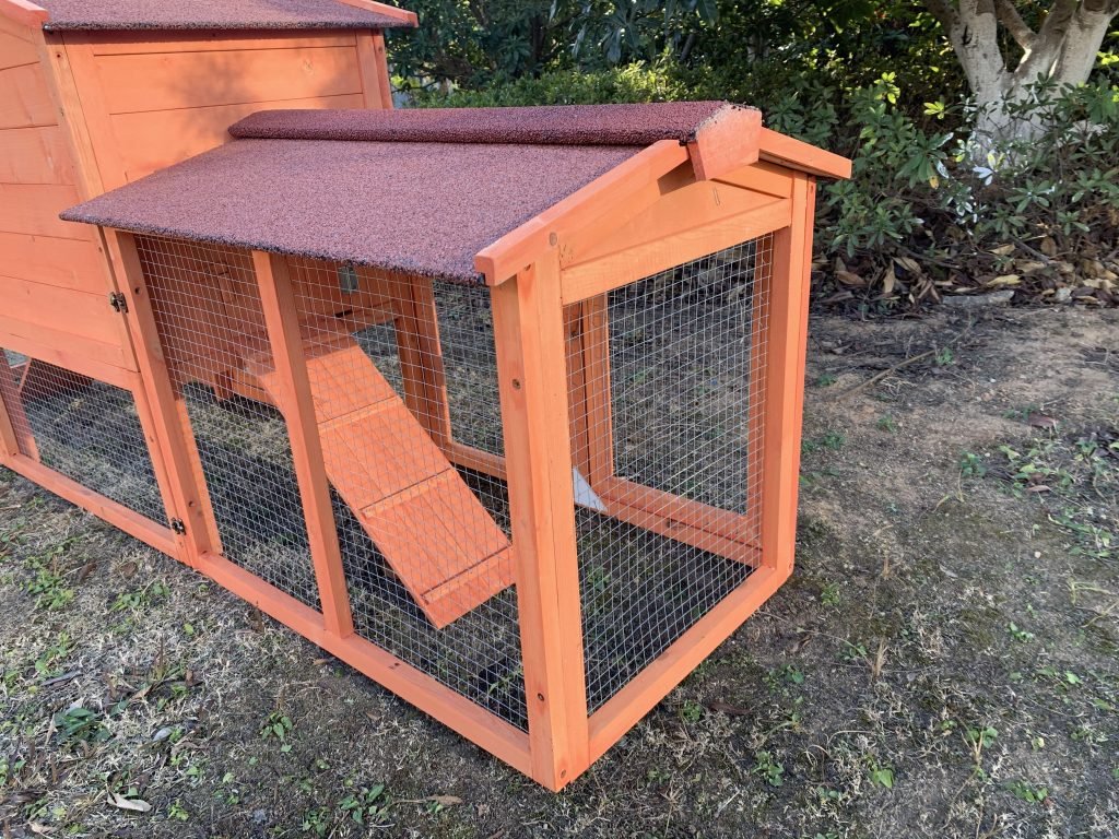 New Large 2 - Tier Wooden Chicken Coop & Rabbit Hutch – Outdoor Pet House with Run & Nesting Box RH1063 - with | Sold by Uncle Wiener's Wholesale
