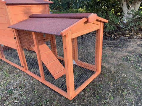 New Large 2 - Tier Wooden Chicken Coop & Rabbit Hutch – Outdoor Pet House with Run & Nesting Box RH1063 - with | Sold by Uncle Wiener's Wholesale