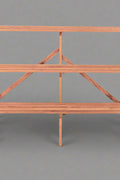 Front view of 4FT 3-tier wooden plant stand

Rustic wooden plant display shelf for outdoor use

Three-tier plant stand holding potted plants

Indoor wooden plant organizer with brown finish

Collapsible garden display rack for patio and balcony