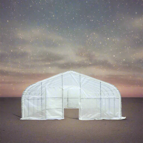 Large 20x30x10 FT walk-in tunnel greenhouse with plastic screen

20x20x10 FT metal frame greenhouse in backyard

Side view of tunnel greenhouse for gardening use

Heavy-duty frame and plastic cover greenhouse for winter growing