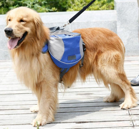 New Large Reflective Oxford Cloth Pet Saddle Bag – Durable Dog Backpack with Safety Strips JGP004A - with | Sold by Uncle Wiener's Wholesale
