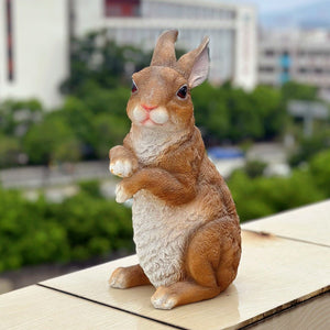 Large Size Garden Rabbit Statue - Eco-Friendly Resin Animal Sculpture 1D0946