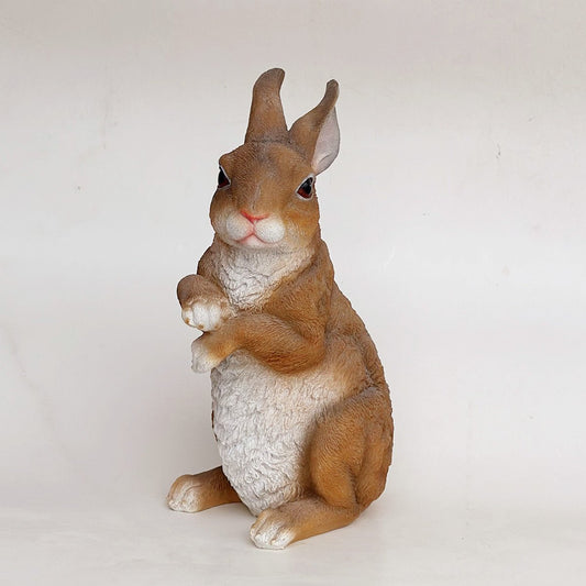 Large Garden Rabbit Statue - Brown Resin

Eco-Friendly Rabbit Sculpture for Outdoor Decor

Close-Up of Resin Rabbit Garden Ornament

Realistic Animal Statue for Lawn and Patio