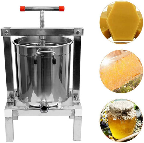 New Large Stainless Steel Honey & Fruit Wine Press Machine – Manual Juice Extractor for Winemaking & Beekeeping 417ZT05 - with | Sold by Uncle Wiener's Wholesale
