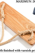 Wooden hanging swing set with ropes for indoor and outdoor use
Eco-friendly wooden swing with adjustable ropes and carabiners
Large porch swing seat made from natural wood
Swing set with complete mounting hardware and tree straps
Sturdy wooden swing supporting up to 300 lbs for adults and kids