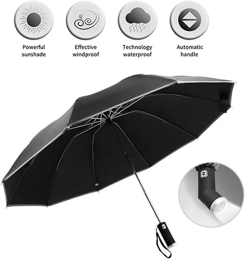 "LED Windproof Umbrella with Built-In Flashlight"

"Automatic Open and Close Travel Umbrella"

"42 Inch Arc Compact Rain Umbrella for Windy Days"

"Durable Windproof Umbrella with 10-Rib Fiberglass Frame"

"Portable Travel Umbrella with Water-Resistant Canopy"

