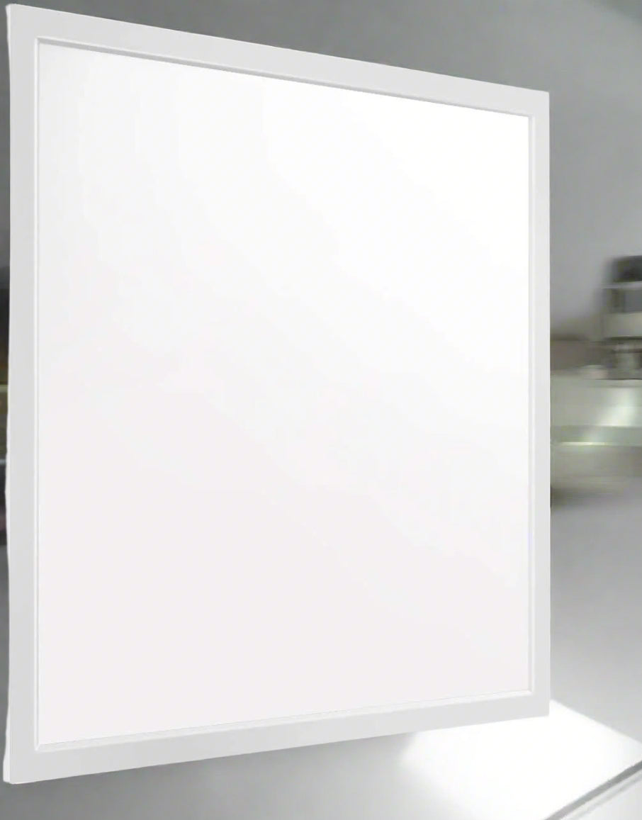 Ultra-slim LED ceiling panel light 60W in drop ceiling
LED panel ceiling light with surface mount frame
Suspended LED flush ceiling light for office or classroom
Dimmable 6500K LED ceiling fixture mounted in grid
White frame LED panel light for suspended ceilings