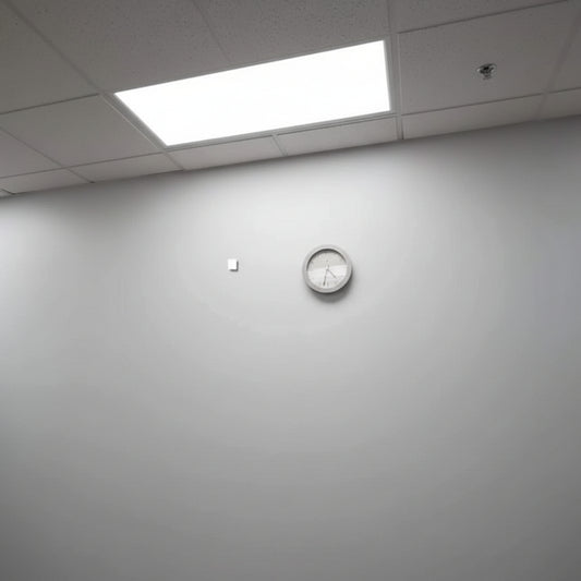 Ultra-slim LED ceiling panel light 60W in drop ceiling
LED panel ceiling light with surface mount frame
Suspended LED flush ceiling light for office or classroom
Dimmable 6500K LED ceiling fixture mounted in grid
White frame LED panel light for suspended ceilings