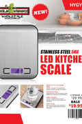 "LED stainless steel kitchen scale with 5KG 1g precision"

"Digital food scale with LED display and stainless steel top"

"5KG high-precision kitchen weight scale for cooking and baking"