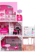 New LED Light Dollhouse Toy with 18 - Piece Furniture Set – Pretend Play Miniature House for Kids WA06A425 - with | Sold by Uncle Wiener's Wholesale