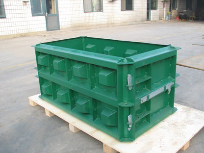 “5ft LEGO-style interlocking concrete mold in green”

“Durable reusable concrete block mold”

“Heavy-duty concrete form for large-scale blocks”

“Modular block mold used in construction and landscaping”