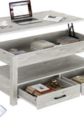 New Lift Top Coffee Table with Storage – Gray or White Modern Wood Table for Living Room - with Gray | Sold by Uncle Wiener's Wholesale