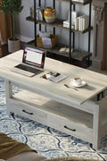 New Lift Top Coffee Table with Storage – Gray or White Modern Wood Table for Living Room - with Gray | Sold by Uncle Wiener's Wholesale