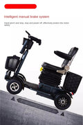 New Lightweight 4 - Wheel Electric Mobility Scooter – 350W, 48V, 20KM Range, LED Lights & Basket 2505772 - with | Sold by Uncle Wiener's Wholesale