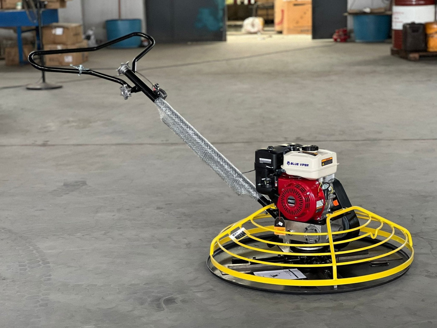 New Loncin Concrete Power Trowel – Gas - Powered Walk - Behind Finishing Machine for Smooth Concrete Surfaces S100 - with | Sold by Uncle Wiener's Wholesale