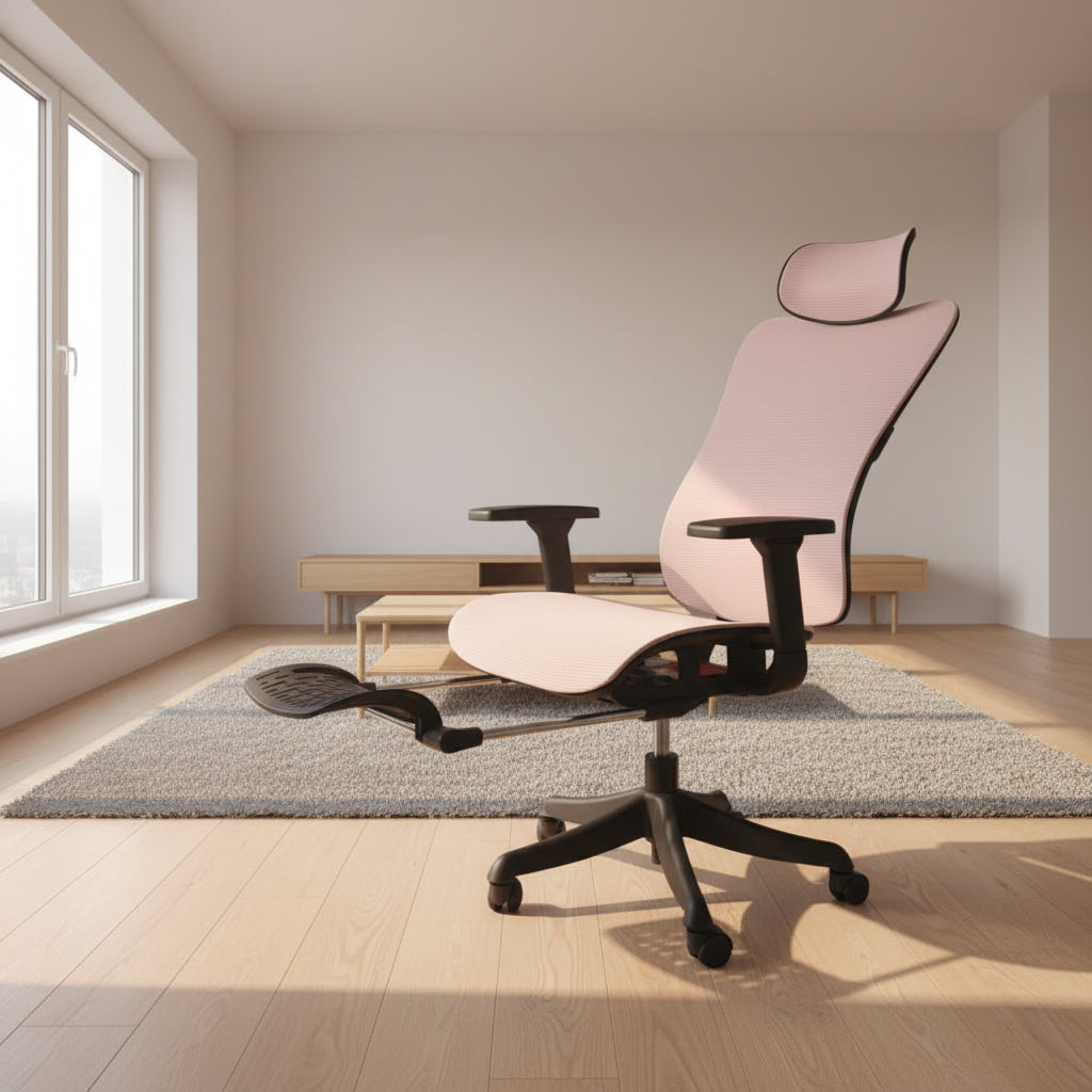 “Ergonomic mesh office gaming chair in black with lumbar support”

“Gray and white lumbar support office chair with wheels”

“Black and pink ergonomic chair with mesh backrest”

“Adjustable office chair for gaming and work with 360 swivel”

“Mesh back and padded seat office chair in black color”