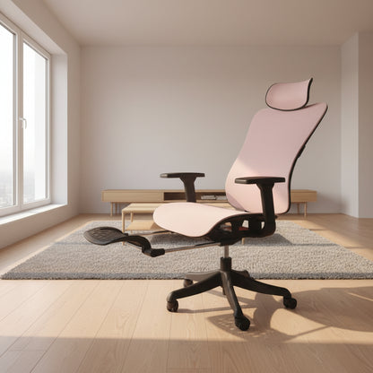 “Ergonomic mesh office gaming chair in black with lumbar support”

“Gray and white lumbar support office chair with wheels”

“Black and pink ergonomic chair with mesh backrest”

“Adjustable office chair for gaming and work with 360 swivel”

“Mesh back and padded seat office chair in black color”