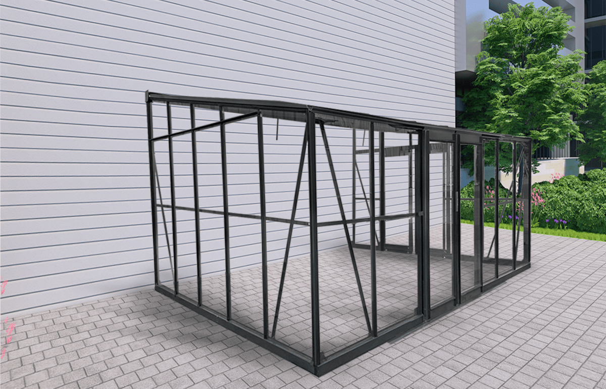 luxury tempered glass greenhouse in garden setting
aluminum-framed greenhouse with gabled roof
inside view of premium glass greenhouse
eco-friendly garden greenhouse with powder-coated frame
full-sunlight greenhouse for plants and vegetables